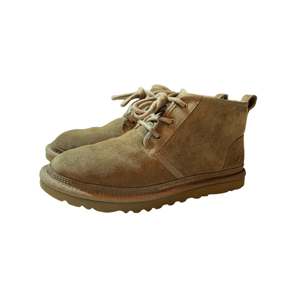 UGG Women's Neumel Chukka Boot 10 Chestnut Brown Suede Wool‎ Lined Ankle Booties